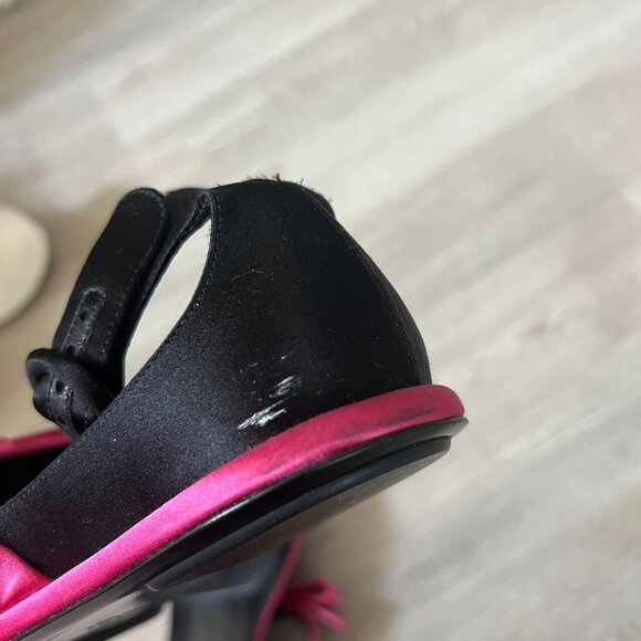 Prada Pink Satin Bow Flat Sandal Woman Size 39 Made in Italy Rare - Picture 12 of 12